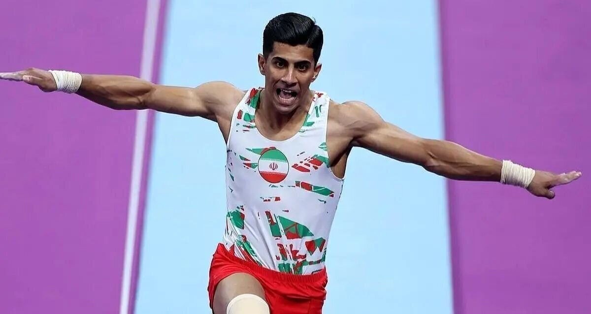 ژیمناست ایرانی قهرمان المپیک را مغلوب کرد