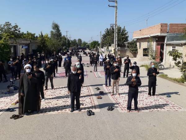 عزاداری مردم روستای بربرقلعه شهرستان کلاله در تاسوعا حسینی