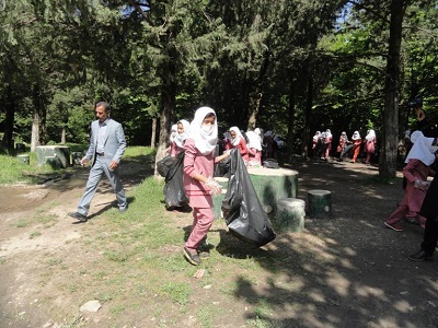 گزارش تصویری از پاکسازی تفرجگاه اقسوی کلاله