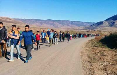 تصاویر/ پیاده روی خانوادگی مردم 3 روستای شهرستان کلاله